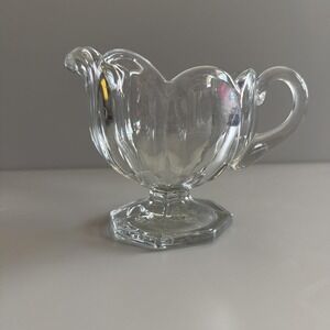 Vintage Heisey Pressed Glass Creamer "Peerless" #300 Scallop Petal Floral